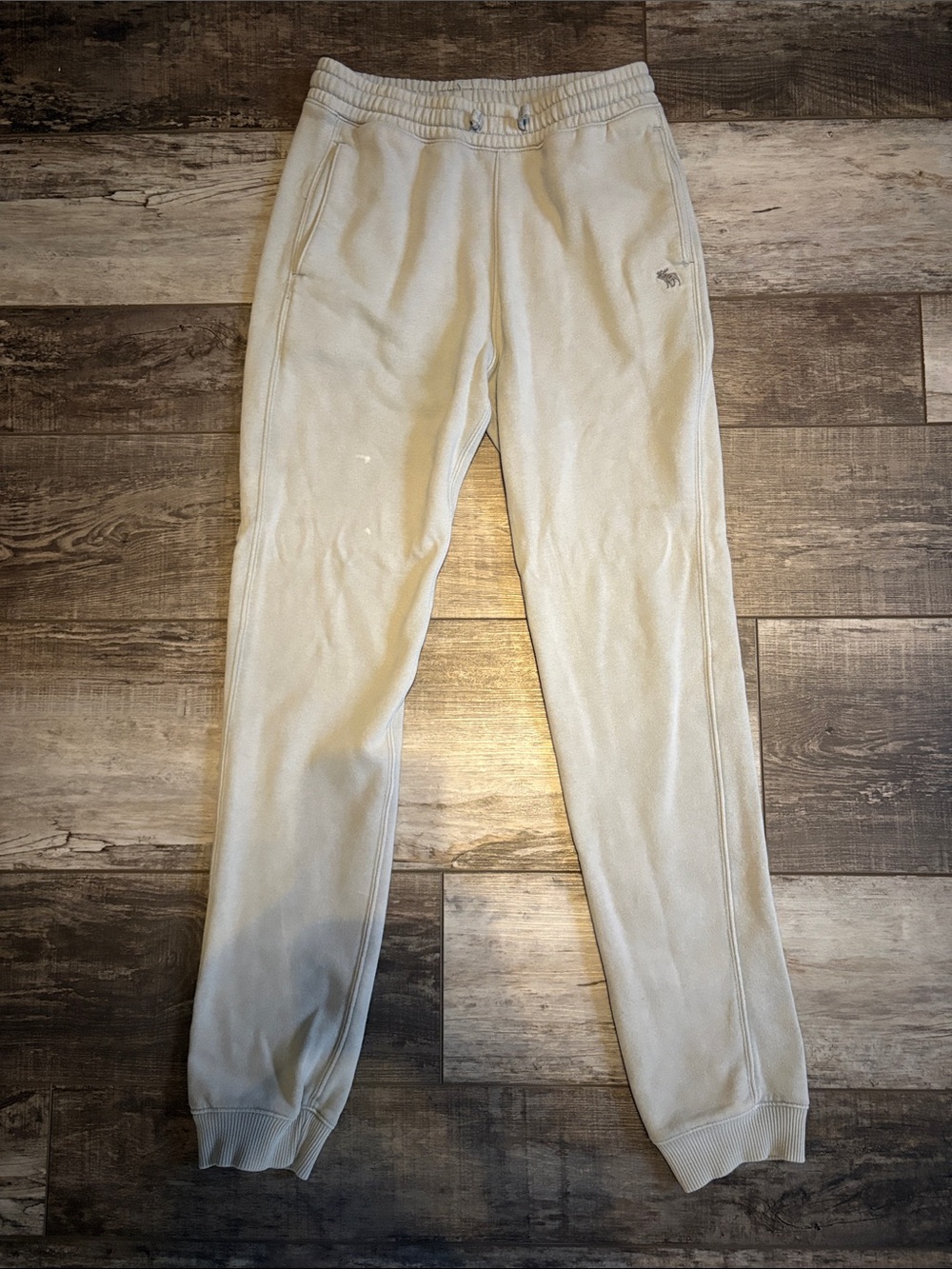 abercrombie kids Light Cream Jogger Sweatpants